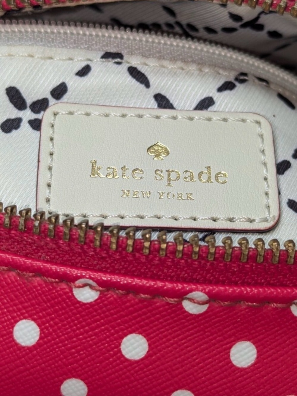 Kate Spade Grant Street Pink Polka Dot Mini Cassie Crossbody Chain Satchel EUC - Picture 7 of 12